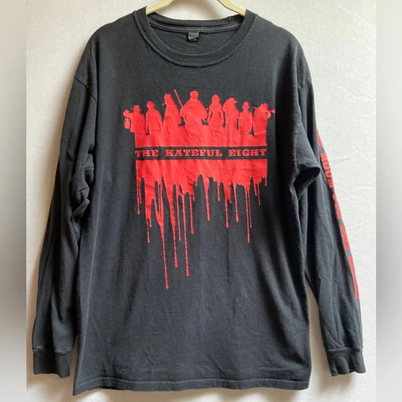 The  Hateful Eight Mens Womens Shirt Black Longsleeve Movie Promo Tee 2015 - Picture 1 of 7